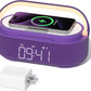 COLSUR 6-in-1 Bluetooth Speaker Alarm Clock with 15W Wireless Charger, FM Radio, Adjustable LED Night Light, 2500mAh Battery, Snooze Function – for Bedroom, Home, Office
