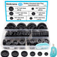 53PCS Rubber Grommets for Wiring, Rubber Grommet Kit in 6 Assorted Drill Hole Sizes 5/8" 13/16" 7/8" 1" 1-3/16" 1-1/2", Two-Sided Rubber Hole Plug for Protecting Wires