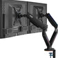AVLT Dual 27”-43” RGB Gaming Monitor Arm Desk Mount Built-in 20 Lighting Modes Touch Button Control Fits Flat/Curved/Ultrawide Screen Height Swivel Tilt Rotation Adjustable Stand -Black