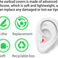 Silicone Earbud Tips - Fit Most In-Ear Earbuds (Inner Hole 3.8mm -5.1mm) - 9 Pairs S M L