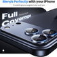 Hoerrye for iPhone 17 Pro Max Camera Lens Protector - [12FT Shatterproof Military Grade] [Strong Adsorption] 9H+ Tempered Glass Camera Screen Full Protective Cover Case Friendly,Deep Blue