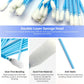 100 Pcs Solvent Resistant Professional Lint Free Swabs, 6.37" Long Handle Foam Swabs for Electronics, Camera Sensors, Printers, Optical Lenses
