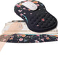 2-in-1 Ergonomic Set, Wave Rise Keyboard Wrist Rest and Massage Bulge Slope Mouse Pad Wrist Support, Cushion Memory Foam Integrated to Relieve Wrist Pain, Flower Dance