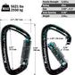 FresKaro UIAA Certified 25KN Auto Locking Climbing Carabiner Clips, Twist Lock, and Heavy Duty Carabiners for Rock Climbing, Rappelling, and Mountaineering, D Shaped