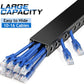 ZhiYo Cable Raceway 78in(2xL39in), Server Rack Cable Management Under Desk Cord Organizer, Electrical Safe PVC Cable Channel Open Slot Wire Raceway for Network/PC/TVs, Wire Duct H1 x W1.6in Black