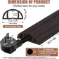 Floor Cord Cover Self Adhesive Cord Hider,20FT Cable Management, Extension Strip Protector for Wires, Prevent Cable Trips for Offices, Gyms, Exhibitions Cavity:0.39"(W) x 0.27"(H) Black Wood