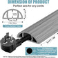 Floor Cord Cover Self Adhesive Cord Hider,3.3FT Cable Management, Extension Strip Protector for Wires, Prevent Cable Trips for Offices, Gyms, Exhibitions Cavity:0.39"(W) x 0.27"(H) Gray Wood