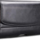 Phone Holster for Samsung Galaxy S25 S24 S23 S22 S21 Ultra S20 FE S10 S9+ S8+ Note 20 A12 A32 A52 A02S A11 A21 A51 PU Leather Cell Phone Pouch with Belt Clip Loop Card Holder,Black