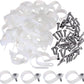 Hicarer 50 Pack R-Type Cable Clip Wire Clamp, Nylon Screw Mounting Cord Fastener Clips with 50 Pack Screws for Wire Management (White, 1 Inch)
