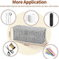 Cable Management Box, Woven Rattan Cord Hider With Lid & Button Lock, Floor Cord Holder for Power Strip USB Hub, Boho Desk Wicker Wires Storage Cable Organizer Box(grey)