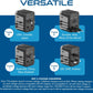 Universal Travel Power Adapter, Ceptics 6 in 1 Worldwide International Wall Charger with 2X USB-A - 3X USB-C 6A, Travel Power Adapter for for USA EU UK AUS Mobiles Laptops Cameras, UP-30KU-BL
