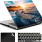 Beach Sunset Hard Case Compatible with MacBook Air 13 Inch Case 2017 2016 2015 2014 2013 2012 2011 2010 Release A1466/A1369,AMCJJ Plastic Hard Shell Cover & Keyboard Cover &Screen Protector