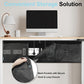 No Drill Under Desk Cable Management and Privacy Panel 2 in 1 | Modesty Panel with Cord Organizer |Felt Standing Desk Back Skirt for Office,Home(47.2")