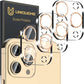 UniqueMe [3 Pack] Camera Lens Protector Compatible with iPhone 13 Pro 6.1" / 13 Pro Max 6.7" Tempered Glass,[Case Friendly][New version][Scratch-Resistant][Easy Installation] -Gold