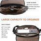 ESTARER Messenger Bag 17-17.3 Inch, Men's Computer Bag Water-resistant Canvas, Teacher Laptop Satchel for Work Office College, Dark Grey