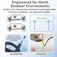 15M/49FT LC to LC Armored Outdoor Fiber Optic Cable, Single Mode Duplex 9/125μm SMF Fiber Patch Cord, OS1/OS2 Compatible, Black LSZH Jacket, Uniboot Jumper for FTTH, Data Center, Long-Distance Use