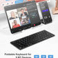 DeLUX Foldable Bluetooth Keyboard, Wireless Portable Travel Keyboard with Stand Holder, Rechargeable Ultra Slim Mini Size, for iOS Android Windows Mac Smartphone Tablet (KF19)