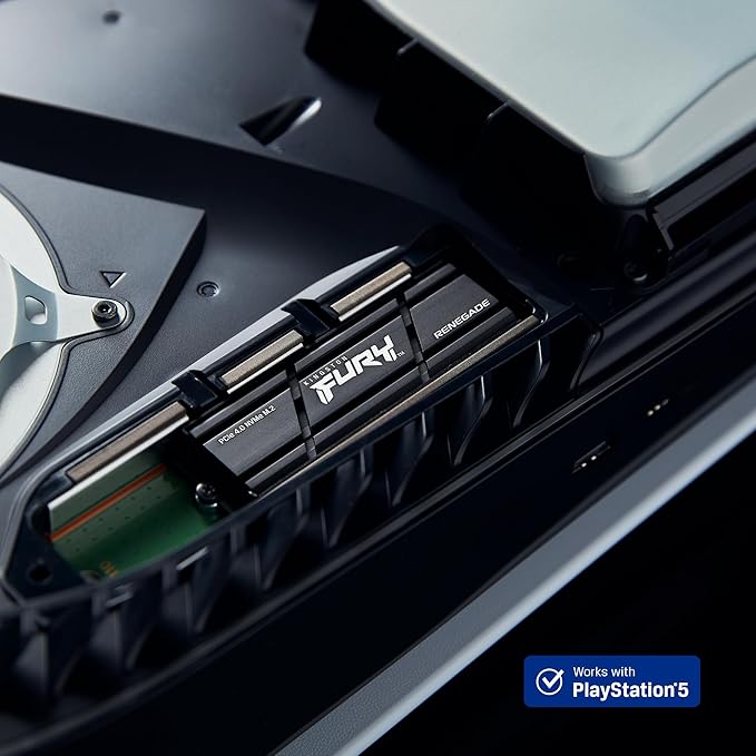 Kingston Fury Renegade 4TB PCIe Gen 4.0 NVMe M.2 Internal Gaming SSD with Heat Sink | PS5 Ready | Up to 7300MB/s | SFYRDK/4000G