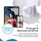 Ceptics Schuko Germany, France Plug Adapter, Dual Input - Ultra Compact Light Weight - Usa to Russia, South Korea Travel Adaptor Plug - Type E/F (3 Pack)