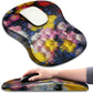 Hokafenle Ergonomic Mouse Pad Wrist Support with Massage Design, Wrist Rest Pain Relief Mousepad with Memory Foam&Non-Slip PU Base, Mouse Pads for Wireless Mouse & Desk(12x8 inch,Monet Chrysanthemum)