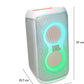 JBL PartyBox Club 120 - Portable Party Speaker with Foldable Handle, Powerful JBL Pro Sound, Futuristic lightshow, Up to 12 Hours of Play time, Splash Proof, Dual Mic & Guitar Inputs (White)