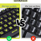 English Keyboard Stickers Full Size Universal PC Computer Laptop Desktop Replacement - QWERTY Alphabet for Full Size Keyboards - 1PCS