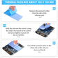 Frienda 6 Pcs Thermal Pad 100 x 100 mm, 0.5 mm, 1 mm, 1.5 mm, 2 mm, 2.5 mm, 3 mm Heat Resistant Conductive Silicone Thermal Pads Conductivity 6.0 W/M for Laptop Heatsink CPU GPU LED Cooler(Blue)