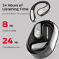 Monster Open Ear AC360, Wireless Bluetooth Rotary Earphone, with Lanyard, Upgraded Bluetooth 6.0, Touch Control, 24h Long Battery Life, IPX5 Waterproof,Long-Lasting Wear Without Fatigue（Black）