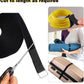1"x16ft Hook and Loop Straps with 25 Metal Buckles, Adjustable Fastening Cable Straps, Cut-to-Length Cinch Strap, Reusable Nylon Securing Cord Ties for Organizer or Storage, 1 inch Wide, Black
