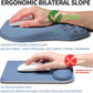 Ergonomic Raised Mouse Pad Wrist Support with Bilateral Slope Memory Foam Mousepad for Wrist Rest and Carpal Tunnel Pain Relief 11.8x7.9〃 Stone Blue