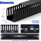 99in (6x L16.5in) Professional Server Rack Cable Management Raceway, H2.4in x W2in Large Capacity Cable Raceway Kit, Electrically Safe PVC, Open Slot Wire Raceway for Under Desk/Computer/Network Cords