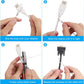 Cable Tethers 50 Pack with Crimping Tool (12 Inches, White Color), Adjustable Security Cable Look, Universal DIY Adapter Tethering Ties Kit for Computer Cord, Pre-Assembled, Tamper-Resistant