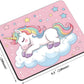 Mouse Pad, Pink Cute Unicorn Mouse Pads for Desk, 9.5" x 7.9" Non-Slip Rubber Base Computer Mousepad with Women, Portable Square Design for Wireless Mouse and Pad Laptop Office & Travel