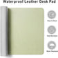 Aothia Leather Desk Pad Protector, Office Mat, Large Mouse Pad, Non-Slip PU Leather Blotter, Laptop Desk Pad, Waterproof Writing Pad for Office and Home (Grass Green, 31.5" x 15.7")