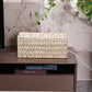 Cable Management Box,Boho Decorative Handwoven 2 Open Slots Cord Organizer Hider Box with Lid for TV Wires, Computer, Router, USB Hub and Under Desk Power Strip
