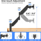 Suptek Ultrawide Single Monitor Arm Mount for 17 to 43 Inch Heavy Duty Curved Screen,Holds 28.6 lbs,Adjustable Gas Spring Monitor Arm Desk Mount Stand,75/100 Vesa Mount,Black(MD71M)