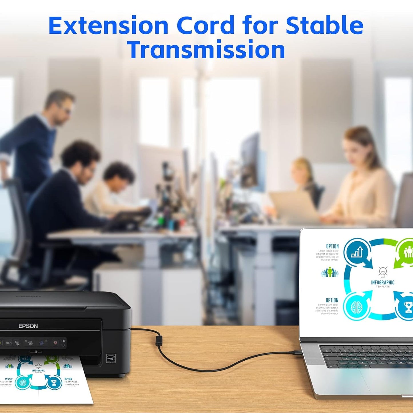 USB Extender Cord 3.3FT(2 Pack), USB 3.0 Extension Cable, USB A Male to Female, Compatible for USB Flash Drive, Hard Drive, Card Reader, Webcam, Printer, Keyboard, Mouse, Playstation, Xbox, VR Headset