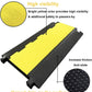 Reliancer 5 Channel Rubber Cable Protector Ramp Traffic Speed Bump 18000lbs Capacity Heavy Duty Cable Protective Cover Ramp Driveway Hose Cord Track Protector Wires Concealer w/Flip-Open Top Cover