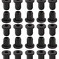 25 pcs 5/16" Drill Hole，3/16" ID Black Silicone Top hat Rubber Grommets for Wiring，Automotive，Firewall，Hole Plug，Desk，Screw，Water and Gas Pipe，Drain，House Siding，Cable Bushing，Glass，Wire Plug
