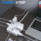 Surge Protector Power Strip 15 Ft Cord, HUNIAN Flat Plug Extension Cord with 12 Widely Spaced Outlets 6 USB Charger (2 USB C Ports), Desk Charging Station for Home Office Supplies, Dorm Room, White