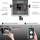 GVM 2 Pack LED Video Lighting Kits with APP Control, Bi-Color Variable 2300K~6800K with Digital Display Brightness of 10~100% for Video Photography, CRI97+ TLCI97 Led Video Light Panel +Barndoor