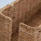 PEMAR Natural Rattan Wicker Cable Management Box, Cable Organizer, 2 Open Slots, Under Desk Cord Organizer, Cover & Hide Power Strips for TV Desk, Computer, Router, USB Hub (Natural Brown Color)