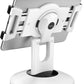 AboveTEK Retail Kiosk iPad Stand, 360° Rotating Commercial POS Tablet Stand, Fits 6"-13" (Screens) iPad mini Pro-Business Swivel Tablet Holder, for Store Office Reception Kitchen Desktop (White)