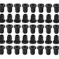40 pcs 3/16" Drill Hole，1/8" ID Black Silicone Top hat Rubber Grommets for Wiring，Automotive，Firewall，Hole Plug，Desk，Screw，Water and Gas Pipe，Drain，House Siding，Cable Bushing，Glass，Wire Plug