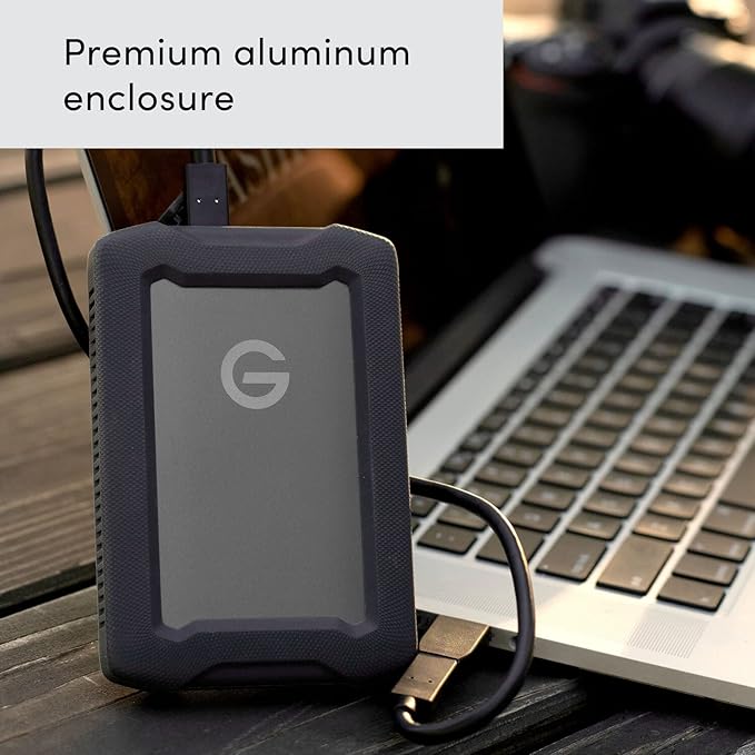 SanDisk Professional 2TB G-Drive ArmorATD - Rugged, Durable Portable External Hard Drive HDD, USB-C, USB 3.2 Gen 1 - SDPH81G-002T-GBA1D