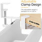 Under Desk Cable Management Tray 15.7" - No Drill Computer Wire Organizer Cable Tray, Cord Hider Clamp Mount with 16X Cable Ties PC Cables Management Cord Holder for Office/Home (Upgrade Fabric,White)