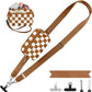 Clip and Go Strap for Phone with Wallet Crossbody, Adjustable Phone Lanyard with Detachable RFID Wristlet Wallet, Phone Strap with Phone Tabs for All Phones, Bronze Checkered (M)