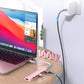 LENTION USB C Hub with 100W Charging, 4K HDMI, Dual Card Reader, USB 3.0 & 2.0 Compatible MacBook Pro, New Mac Air/Surface, Chromebook, More, Stable Driver Adapter (CB-CE18, Rose Gold)