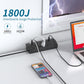 Desk Clamp Power Strip with 40W Fast Charging Station, JXGUCAT 10ft Flat Plug Power Strip Surge Protector, 2 USB-C Ports, 6 AC Outlets, Fit 2.48" Tabletop Edge, Home Office Desk Accessories Essentials