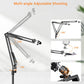 Tall Overhead Camera Mount, High Desk Phone Tripod Mount for Video Recording, Content Creator Essential Compatible with iPhone Compact Cam for Live/YouTube/TikTok